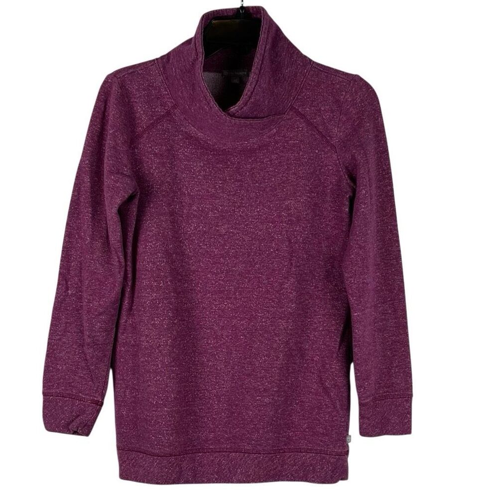 T by Talbots Marled Crossover Cowl-Neck Pullover Sweatshirt XS